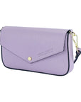 Italian Leather Shoulder Bag with Removable Gold Chain Strap - Made in Italy | Lilac & Elegant by Kailimood.store at brixbailey.com