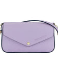 Italian Leather Shoulder Bag with Removable Gold Chain Strap - Elegant & Fashionable Lilac Mini Bag by Kailimood.store at brixbailey.com
