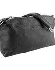 Italian Double Zip Leather Handbag for Women - Made in Italy - Genuine Leather - Black - Chain Handle - Adjustable Strap - Elegant & Fashionable by Kailimood.store at brixbailey.com