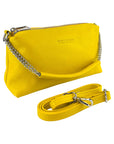 Yellow Leather Zip Closure Handbag for Women - Made in Italy - Elegant & Fashionable by Kailimood.store at brixbailey.com