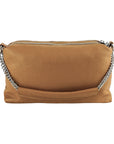 Double Zip Italian Leather Handbag for Women - Cognac & Elegant Design - Made in Italy by Kailimood.store at brixbailey.com