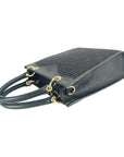Vertical Handbag for Women in Genuine Leather & Straw - Made in Italy - Removable Adjustable Shoulder Strap - Gold Hardware - Elegant & Fashionable by Kailimood.store at brixbailey.com
