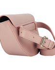 Rounded Shoulder Bag for Women - Made in Italy Genuine Leather | Antique Pink Crossbody with Adjustable Strap & Metal Hardware by Kailimood.store at brixbailey.com