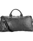 Italian Leather Travel Duffle Bag with Removable Shoulder Strap - Made in Italy - Black - 57x26x24 cm by Kailimood.store at brixbailey.com