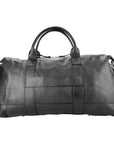 Italian Leather Travel Duffle Bag with Removable Shoulder Strap - Made in Italy - Black by Kailimood.store at brixbailey.com