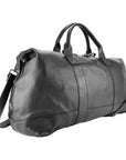 Italian Leather Travel Duffle Bag with Removable Shoulder Strap - Made in Italy - Black - 57x26x24 cm by Kailimood.store at brixbailey.com
