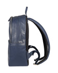 Luxury Blue Nylon & Leather Laptop Backpack - Adjustable & Padded Tablet Compartment - Elegant & Functional Design by Kailimood.store at brixbailey.com