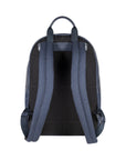 Renato Borzatta Atlanta Collection - Blue Nylon/Leather Laptop Backpack - Stylish & Functional by Kailimood.store at brixbailey.com