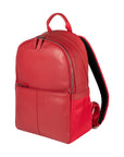 Renato Borzatta Atlanta Collection - Red Nylon/Full Grain Leather Laptop Backpack with Adjustable Straps & Multiple Pockets - Italy Since 1978 by Kailimood.store at brixbailey.com