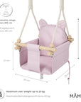 MAMOI® Babyschaukel, Baby schaukel Indoor Outdoor, Kinderschaukel aus Holz, Holzschaukel für Kinder, Schaukeln für türrahmen, Swing, Kleinkinderschaukel ab 1 jahr für Kinderzimmer-1