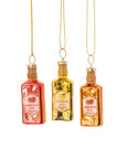 Flavoured Gin Bottle Mini Bauble Set of 3