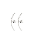 Silver Radius Earrings for a Stylish Finish