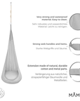 MAMOI® Hängesessel für kinder, Schaukel für kinderzimmer, Hängehöhle, Hängeschaukel, Sensory swing, Schaukeltuch indoor, Hängesack, Tuchschaukel, Babyschaukel, Hängetuch-2