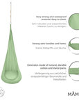 MAMOI® Hängesessel für kinder, Schaukel für kinderzimmer, Hängehöhle, Hängeschaukel, Sensory swing, Schaukeltuch indoor, Hängesack, Tuchschaukel, Babyschaukel, Hängetuch-2