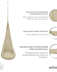 MAMOI® Hängesessel für kinder, Schaukel für kinderzimmer, Hängehöhle, Hängeschaukel, Sensory swing, Schaukeltuch indoor, Hängesack, Tuchschaukel, Babyschaukel, Hängetuch-2