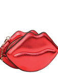 NEW Red Lips Vegan Leather Cross Body Bag