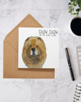 Send Some Floofy Love: Red Chow Chow 'Aloof Floof' Greeting Card