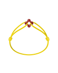Mini Red Clover Cord Bracelet