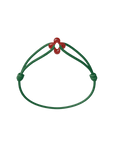 Mini Red Clover Cord Bracelet