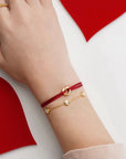 Golden Heart Cord Bracelet