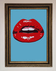Red Lips Contemporary Framed Poster, luxury modern wall art, stylish bold statement piece, trending best-selling home decor by Zestio at brixbailey.com