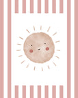 Boho Sunshine Print - Pale Red Stripes