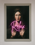 Relax Mate premium framed wall art, stylish serene sanctuary decor, luxury handcrafted artwork for home or office by Zestio at brixbailey.com