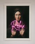 Relax Mate premium framed wall art, stylish serene sanctuary decor for home or office, luxury handcrafted prints in elegant frames by Zestio at brixbailey.com