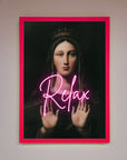 Relax Mate Framed Wall Art, premium stylish home decor, luxury serene sanctuary artwork, best-selling vibrant print, elegant frame options by Zestio at brixbailey.com