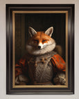 Luxury renaissance fox framed poster, premium stylish wall art, best-selling home decor by Zestio at brixbailey.com