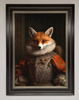 Luxury Renaissance fox framed poster, premium stylish wall art, best-selling home decor by Zestio at brixbailey.com