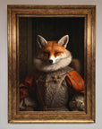 Premium Renaissance Fox Framed Poster, stylish vintage wall art, luxury home decor by Zestio at brixbailey.com
