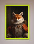 Luxury Renaissance fox framed poster, premium wall art, stylish home decor, trending best-selling animal print by Zestio at brixbailey.com