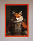 Luxury renaissance fox framed poster, premium stylish wall art decor by Zestio at brixbailey.com