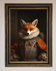 Renaissance fox framed poster, premium vintage art print, stylish home decor by Zestio at brixbailey.com