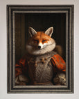 Luxury Renaissance fox framed poster, premium stylish wall art decor, trending best-selling animal print by Zestio at brixbailey.com