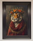 Premium Renaissance Tiger Framed Wall Art, Luxury Classic Elegance and Wild Beauty Home Decor by Zestio at brixbailey.com