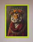 Premium Renaissance Tiger Framed Wall Art, luxury classic elegance and wild beauty, majestic tiger home decor, stylish office artwork by Zestio at brixbailey.com