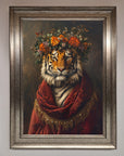 Premium Renaissance Tiger Framed Wall Art, luxury classic elegance and wild beauty home decor by Zestio at brixbailey.com