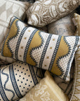 Renee Rectangular Cushion - Ochre & Dark Green