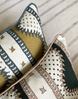 Renee Rectangular Cushion - Ochre & Dark Green