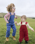 Robin Red Chunky Cord Dungarees