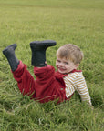 Robin Red Chunky Cord Dungarees