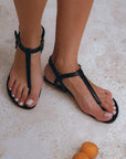 Rosalia T-strap Leather Sandals-0