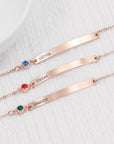 Personalised Rose Gold Birthstone Swarovski Crystal Bracelet