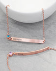 Personalised Rose Gold Birthstone Swarovski Crystal Bracelet