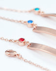 Personalised Rose Gold Birthstone Swarovski Crystal Bracelet
