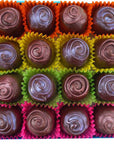 Rose & Violet Fondant Creams in 70% Dark Chocolate