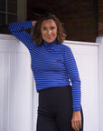Striped Cotton Roll Neck