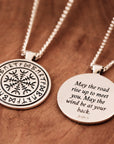 Travel Viking Rune Personalised Silver Necklace